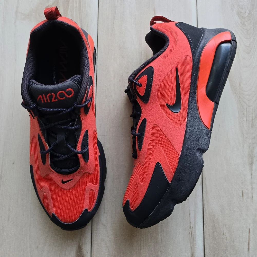 Nike Air Max 200 Black Habanero Red AQ2568-600